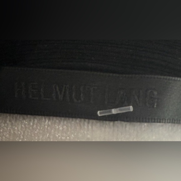 Helmut Lang Black Ribbed Knit Midi Dress Collared Short Sleeve Cutout Back Sz S - Picture 3 of 11